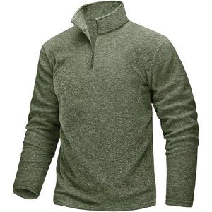 Men's Long Sleeve Fleece Sweatshirts or Workout Coat